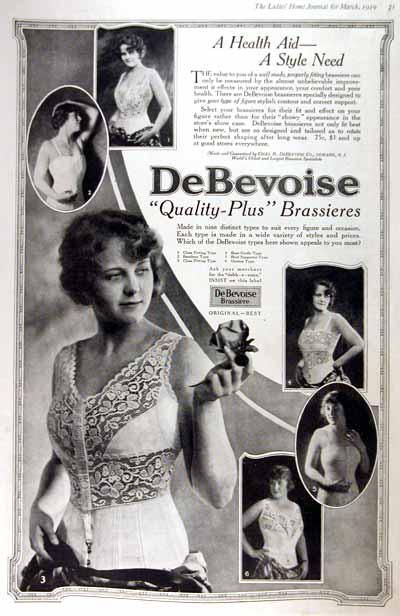 1919 DeBevoise Bras Vintage Print Ad #001959