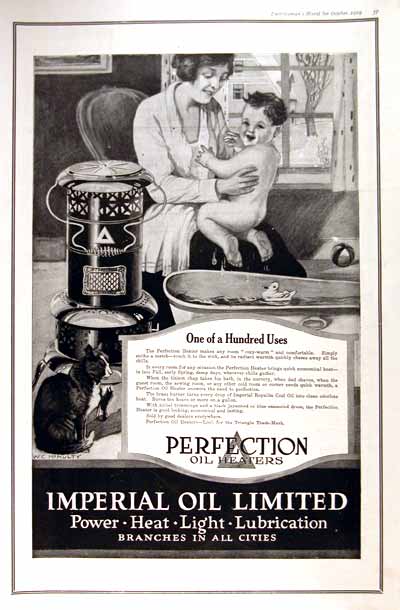 1919 Perfection Oil  Heater Vintage Print Ad #001656