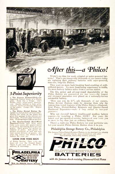 1922 Philco Car Battery #003125
