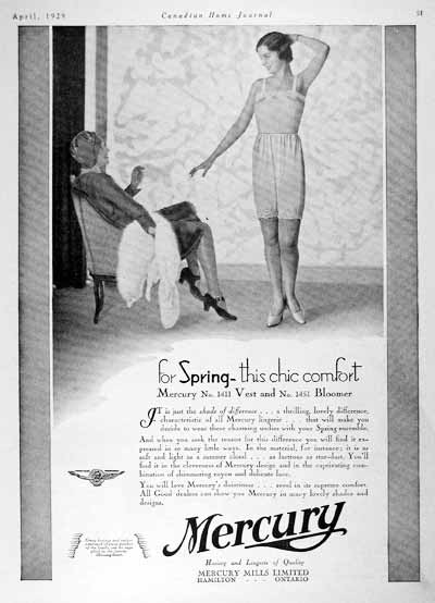 1929 Mercury Bloomers Vintage Ad #001999