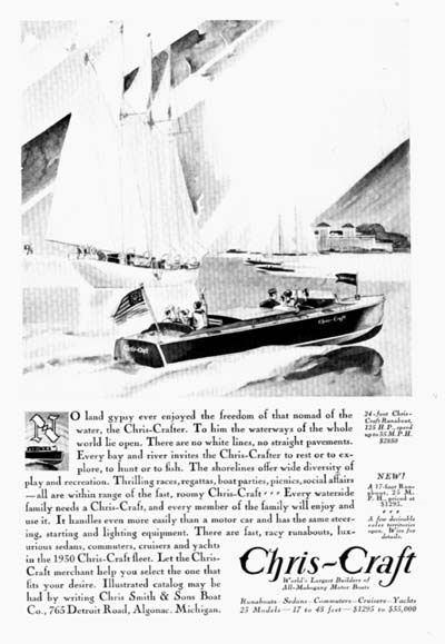1930 Chris Craft 24ft. Runabout Vintage Ad  #000289