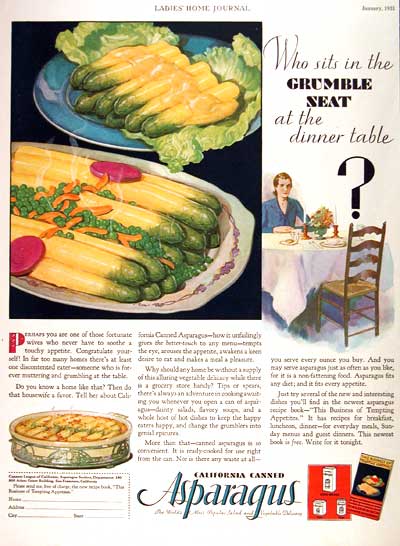 1931 California Asparagus #002338