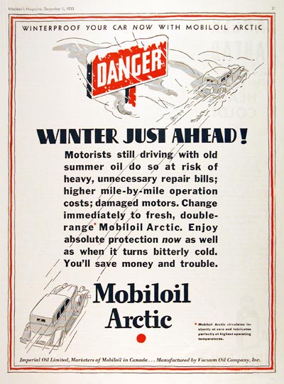1933 Mobiloil Arctic #007985