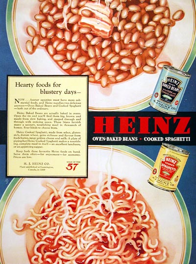 1935 Heinz Beans Spaghetti #007846