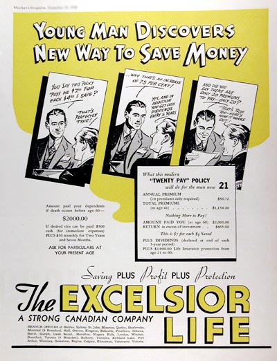 1938 Excelsior Life Insurance #017296