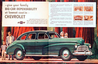Chevrolet on 1947 Chevrolet Fleetmaster Classic Vintage Print Ad