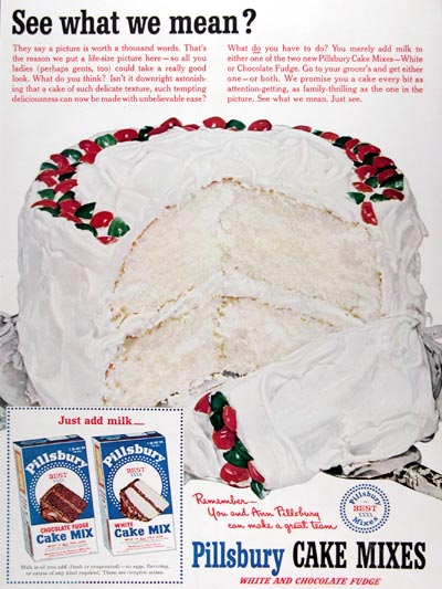 1950 Pillsbury Cake Mix #023621