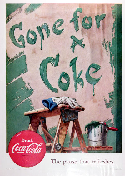 1952 Coca Cola On Break Vintage Ad