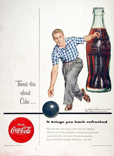 1954 Coca Cola Bowling #003956