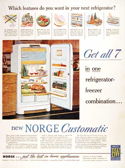 1954 Norge Refrigerator #003998