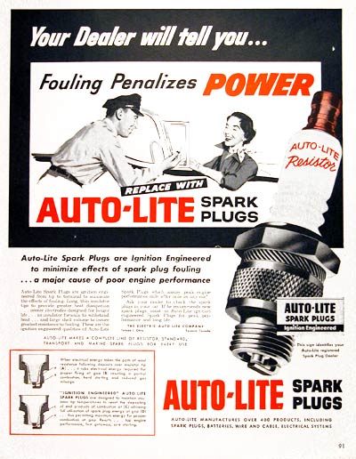 1955 Auto Lite Spark Plugs #004099