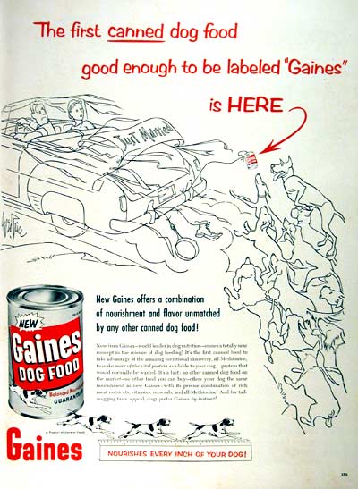 1955 Gaines Dog Food