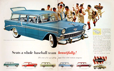 Chevrolet on 1956 Chevrolet Station Wagons Original Vintage Advertisement  Features