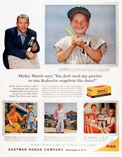 1959 Kodak Mickey Mantle #003421
