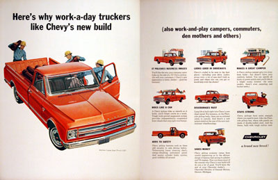 Chevrolet on 1967 Chevrolet C10 Pickup Truck Classic Vintage Print Ad