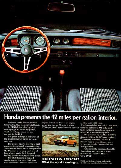 1975 Honda Civic CVCC. 1975 Honda Civic #001294