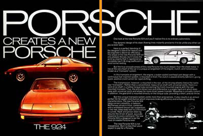 Porsche on 1977 Porsche 924 Debut Original Vintage Advertisement Porsche