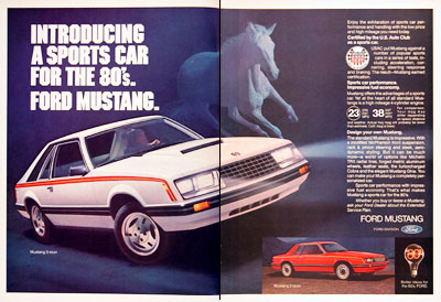 1980 Ford Mustang Classic Vintage Print Ad