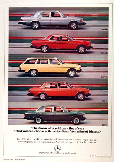 1980 Mercedes Benz Diesels