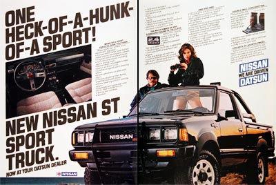Nissan on 1983 Nissan St Sport Pickup Truck Original Vintage Advertisement