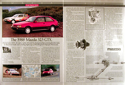 Mazda on 1988 Mazda 323 Gtx Classic Vintage Print Ad