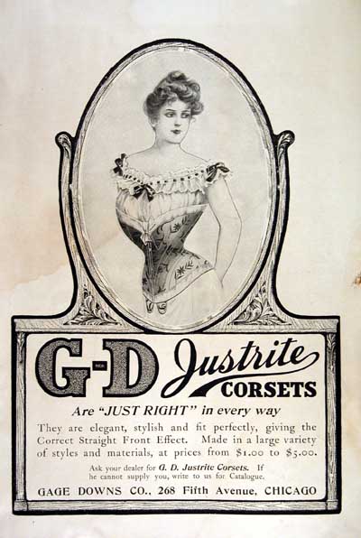 1902 GD Justrite Corsets Classic Ad #001456