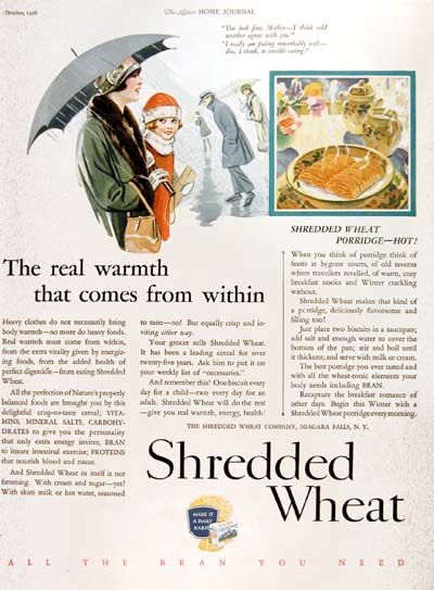 1926 Shredded Wheat Vintage Ad #000184