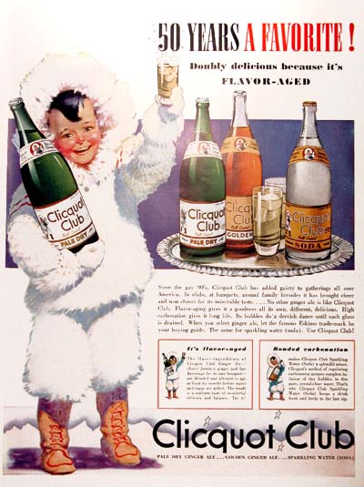 1940 Cliquot Club Vintage Ad #000366