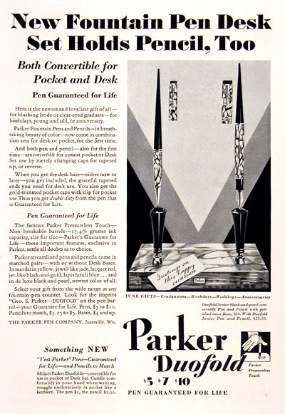 1930 Parker Pen Pencil Set #007773