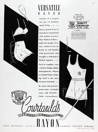 1936 Courtaulds Rayon Underwear #023804