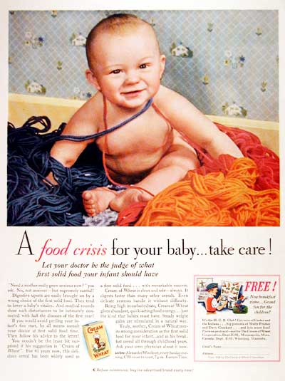 1936 Cream of Wheat Classic Vintage Print Ad