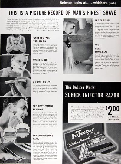 1937 Schick Razor Perfect Shave #024249