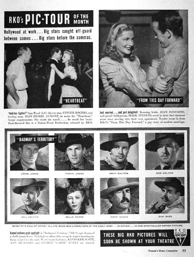 1946 RKO Picture Tour Classic Vintage Print Ad