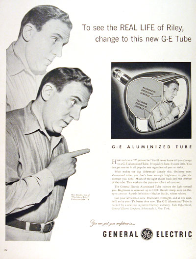 1953 GE Picture Tube Classic Vintage Print Ad