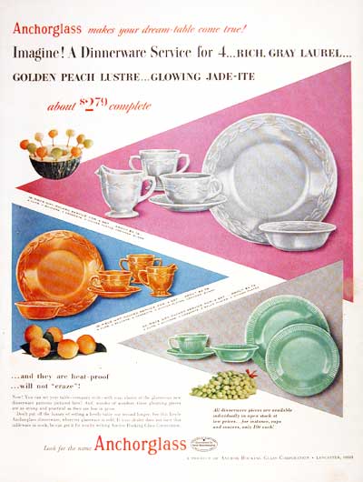 1954 Anchorglass Dinnerware #003991