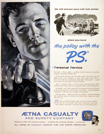 1956 Aetna Insurance #007518