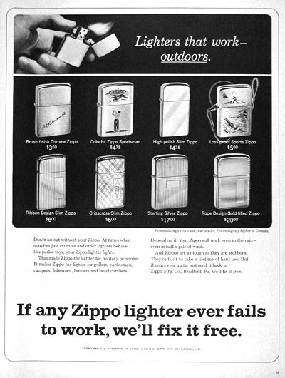 1966 Zippo Line #002511