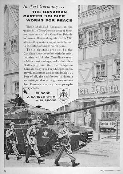 1959 CDN Army UN Peacekeepers Vintage Ad #025925
